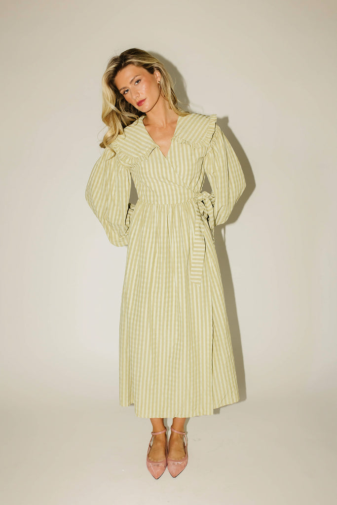 birdie wrap dress // green *zoco exclusive*