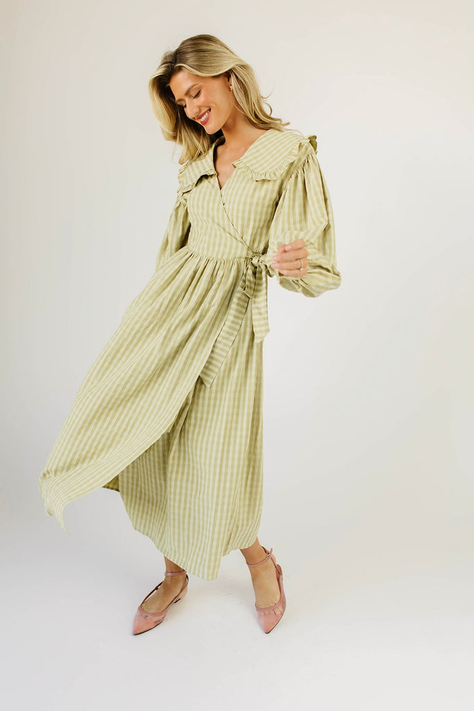 birdie wrap dress // green *zoco exclusive*