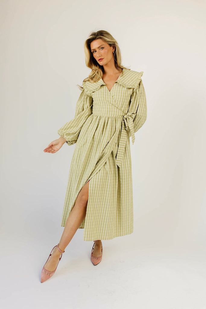 birdie wrap dress // green *zoco exclusive*