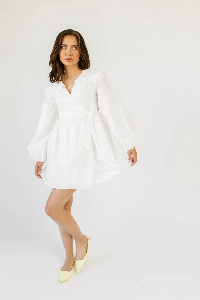 maxwell wrap dress // white *zoco exclusive*