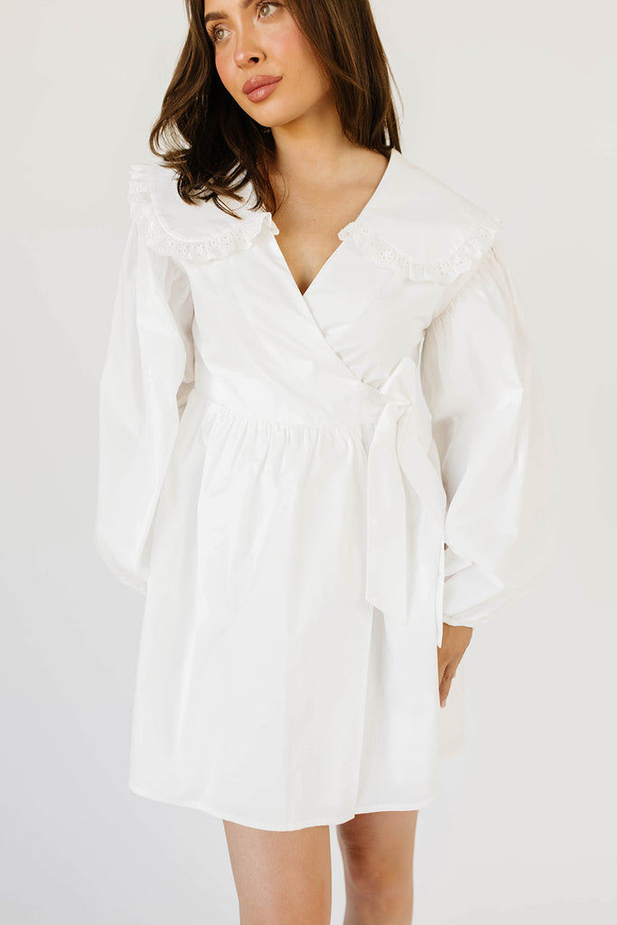 maxwell wrap dress // white *zoco exclusive*