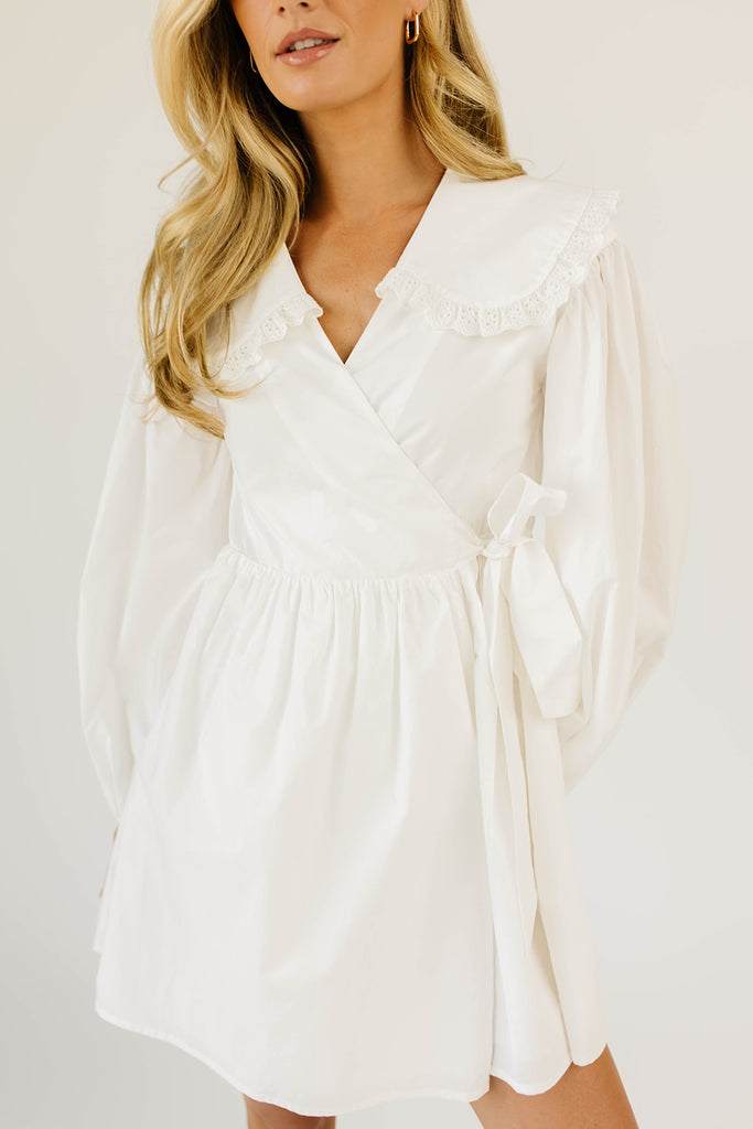 maxwell wrap dress // white *zoco exclusive*