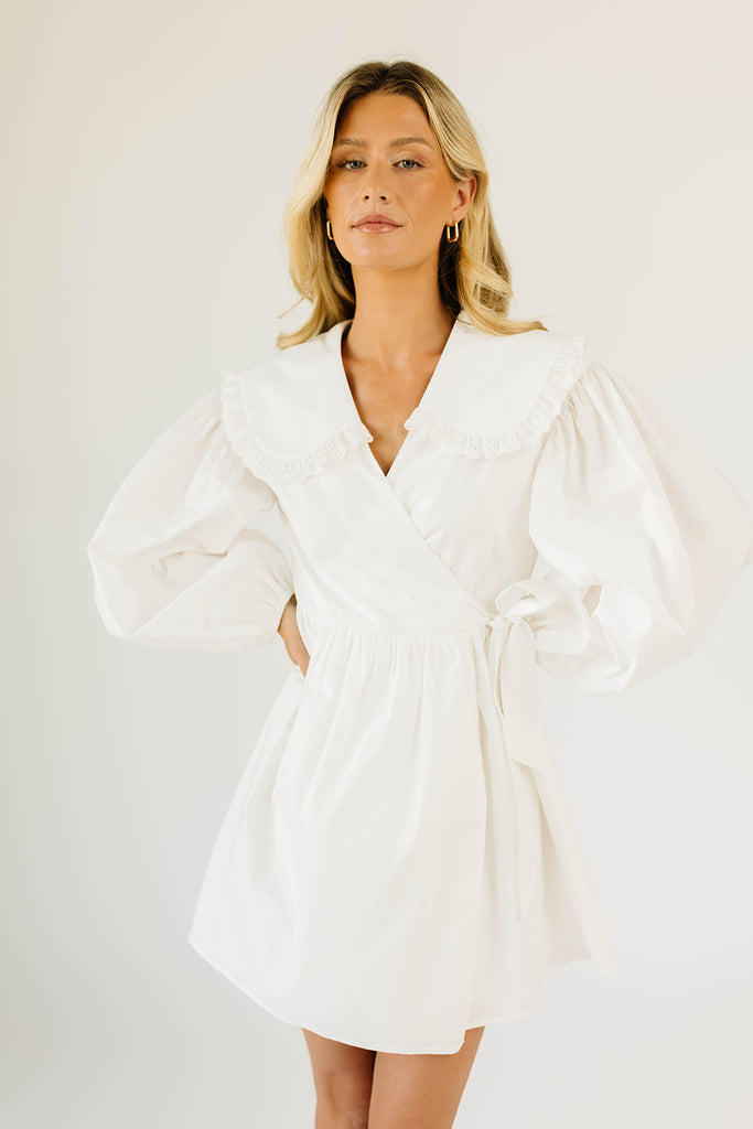 maxwell wrap dress // white *zoco exclusive*