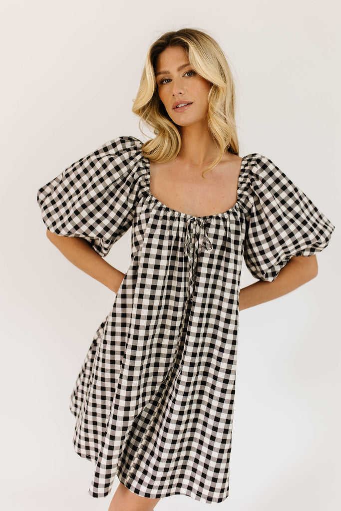 ari dress // black gingham *zoco exclusive*