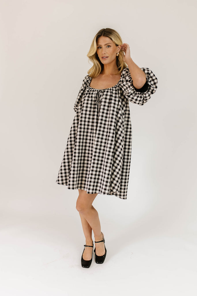 ari dress // black gingham *zoco exclusive*