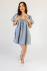 ari denim mini dress // light wash