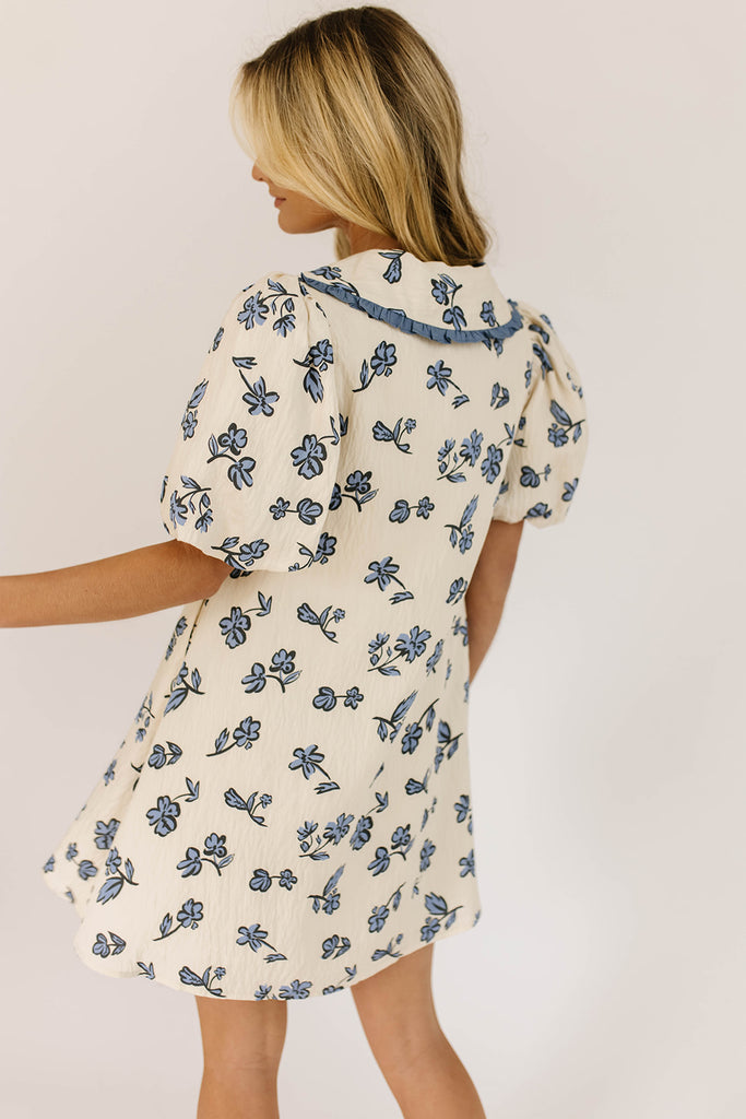 poppy collared dress // blue floral *zoco exclusive*