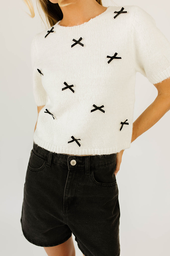 sweetie pie sweater top // cream