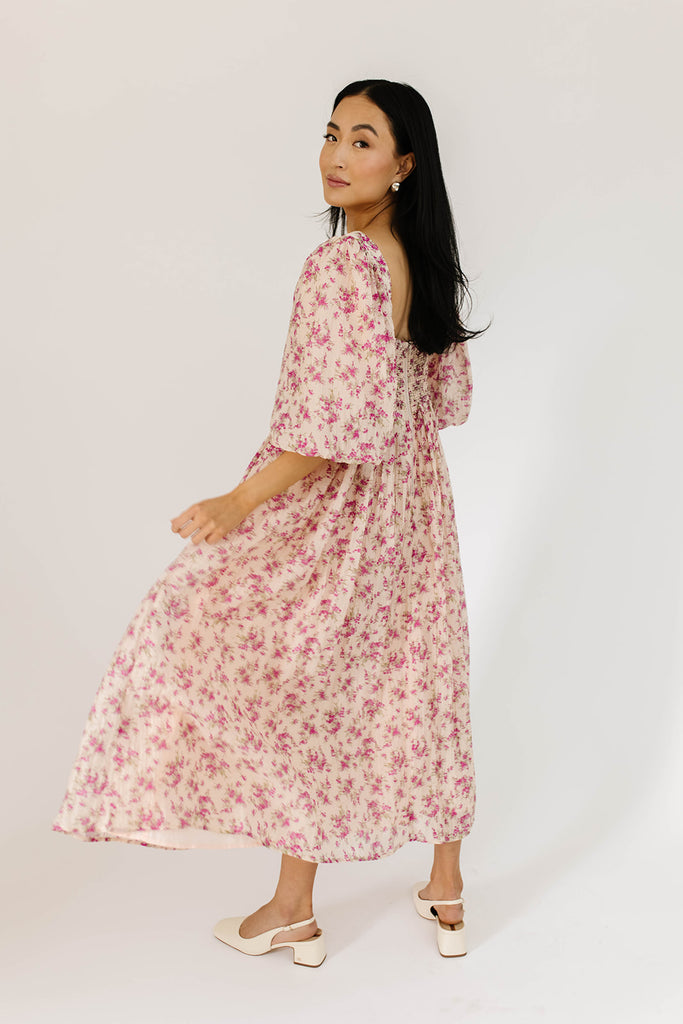 gala midi dress // french floral *zoco exclusive*