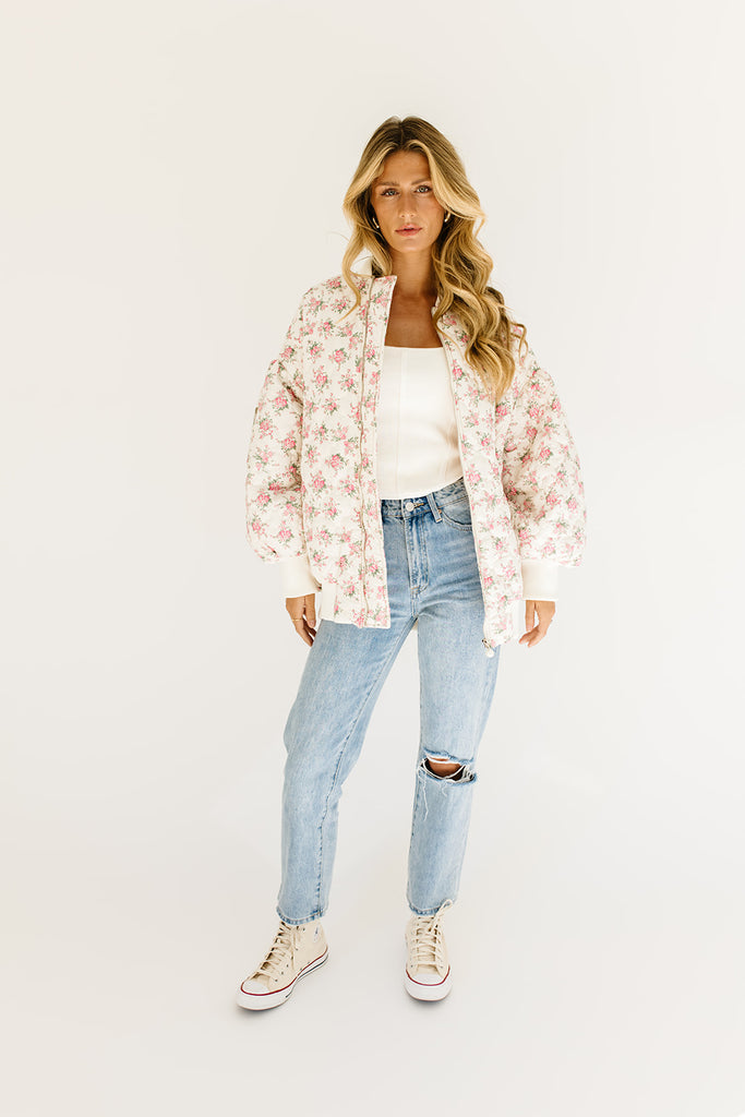 ollie floral quilted jacket *restocked*