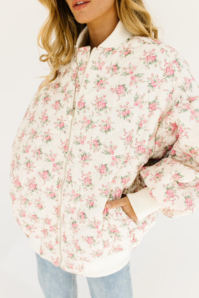 ollie floral quilted jacket *restocked*