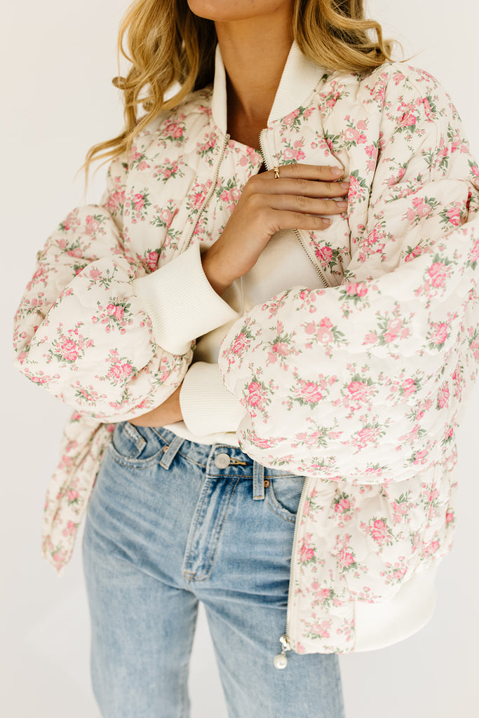 ollie floral quilted jacket *restocked*