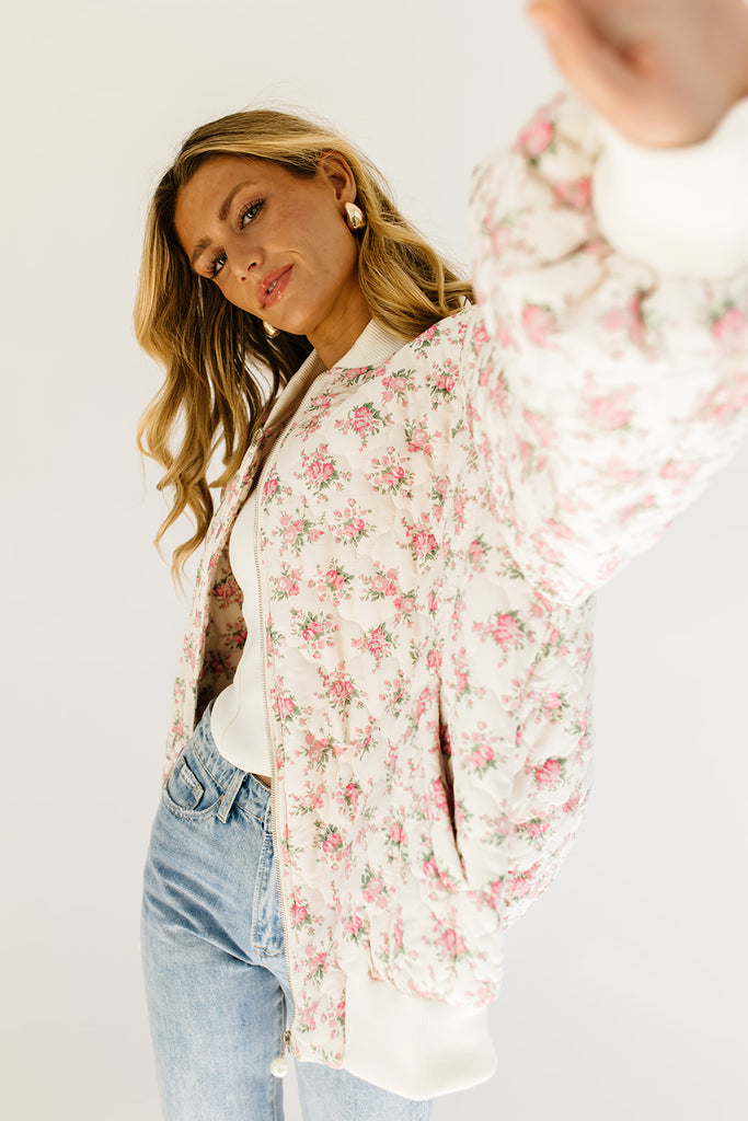 ollie floral quilted jacket *restocked*