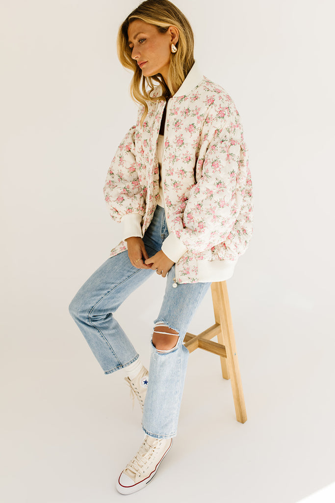 ollie floral quilted jacket *restocked*