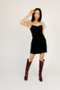 show off velvet mini dress