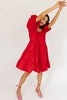 short daymaker dress // red poplin *zoco exclusive*