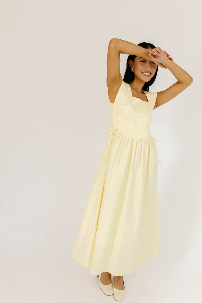 afterglow midi dress // butter yellow *zoco exclusive*