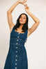 molly button dress // denim *zoco exclusive*