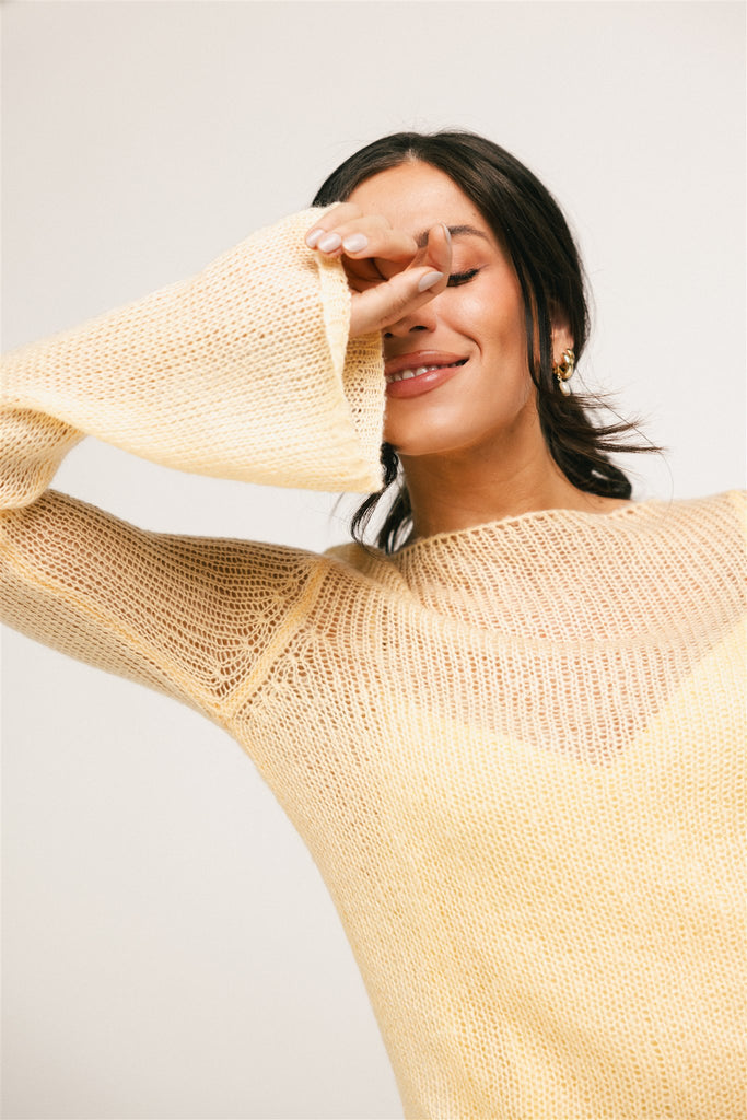 colette cami sweater // butter yellow *zoco exclusive*