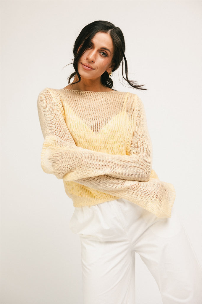 colette cami sweater // butter yellow *zoco exclusive*