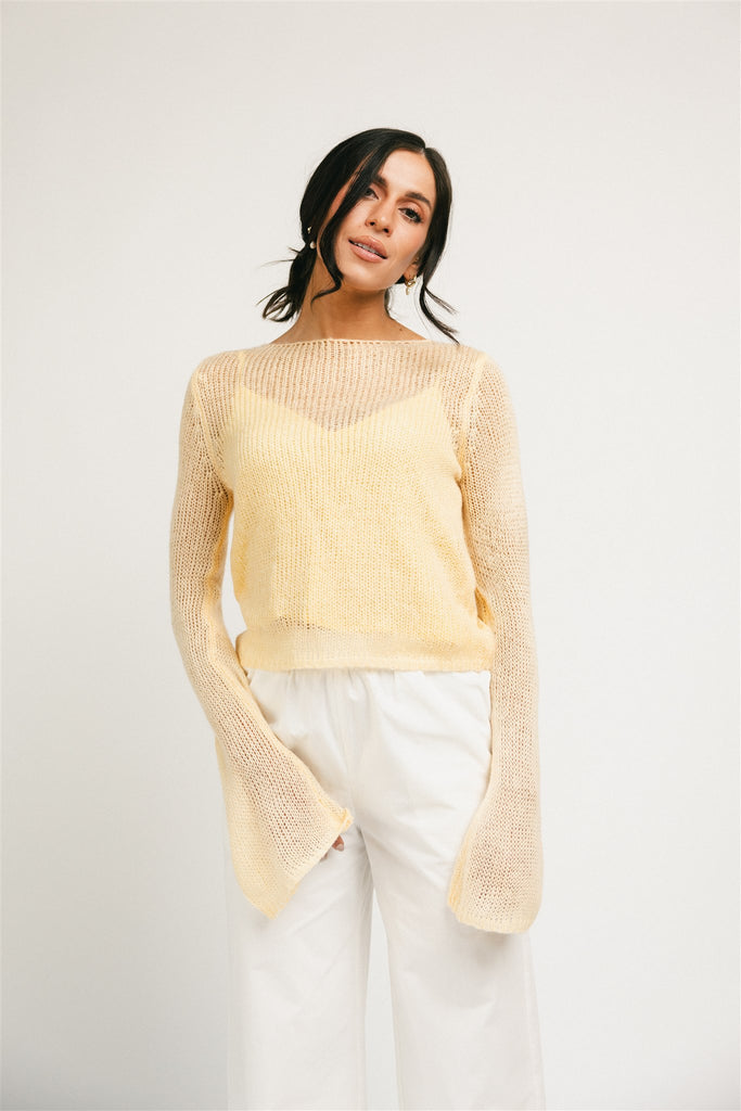 colette cami sweater // butter yellow *zoco exclusive*