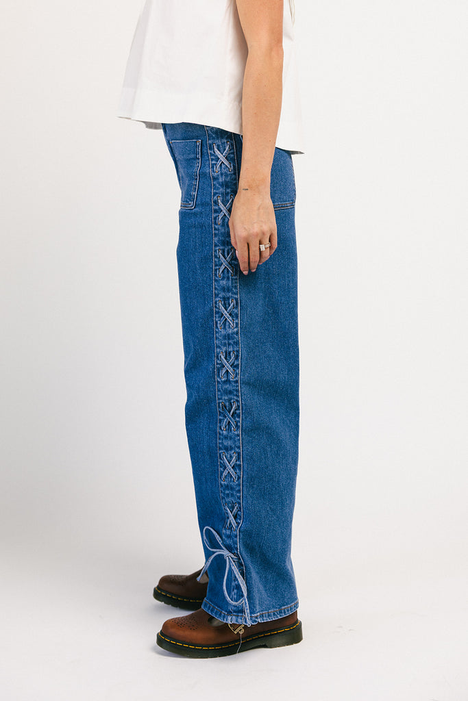 theresa tie denim