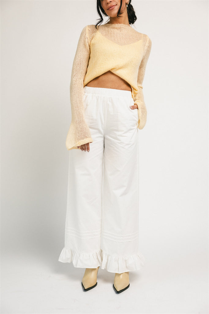 your turn pants // white *zoco exclusive*