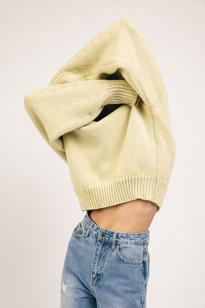 billie sweater // creamy lime *zoco exclusive*