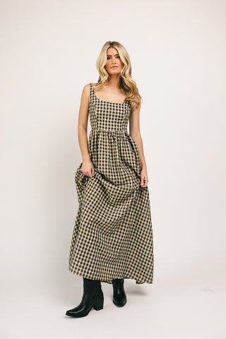 darla denim midi dress