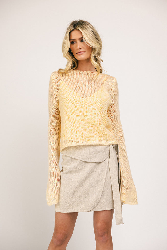 colette cami sweater // butter yellow *zoco exclusive*