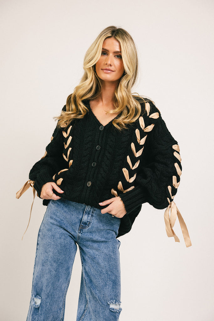 taurus ribbon cardigan