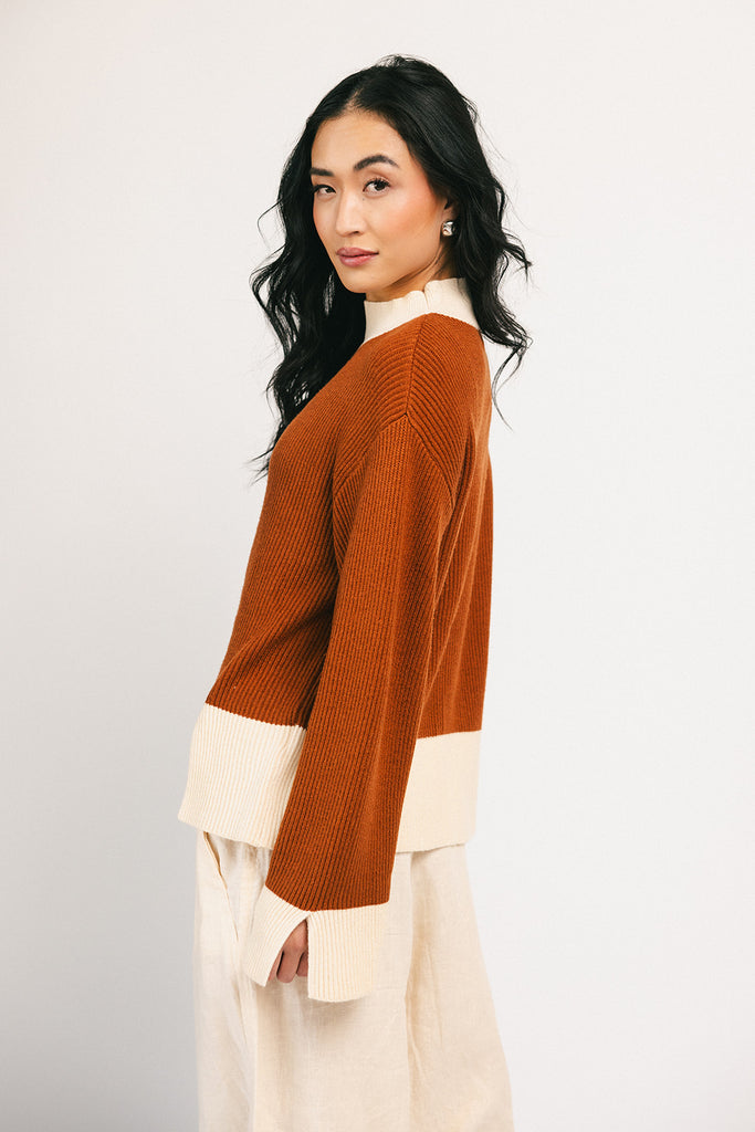 reid two tone sweater