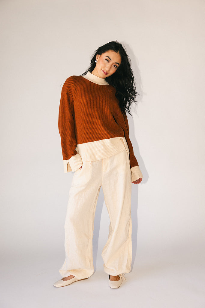 reid two tone sweater