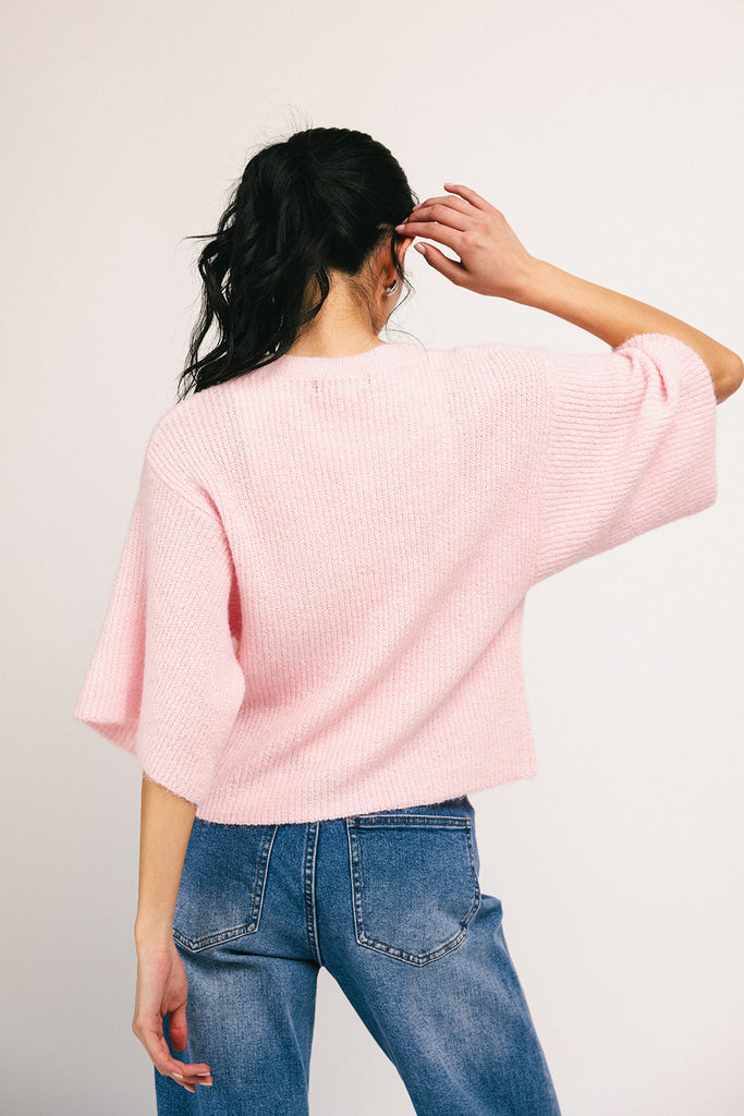 sabrina knit cardigan // pink *zoco exclusive*