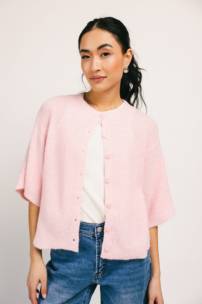 sabrina knit cardigan // pink *zoco exclusive*