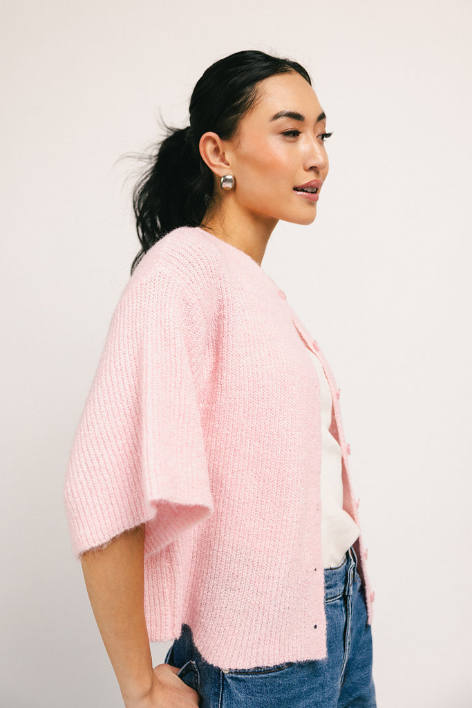 sabrina knit cardigan // pink *zoco exclusive*