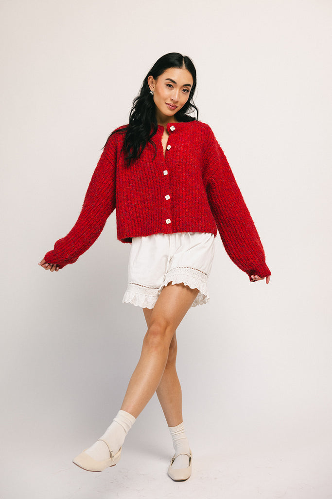 quincy cardigan // red *restocked*