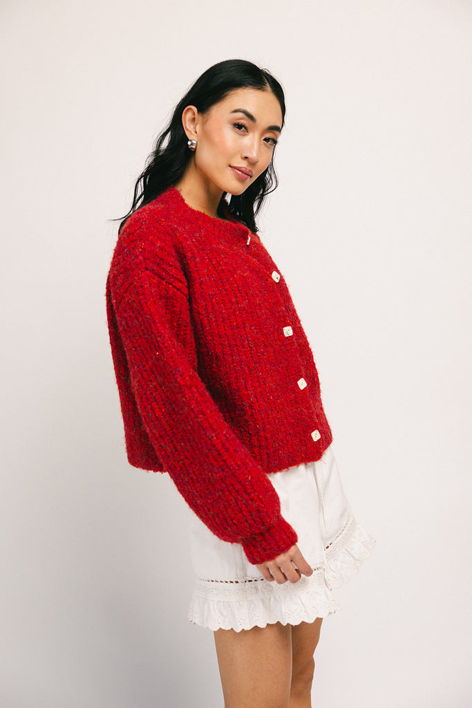 quincy cardigan // red *restocked*