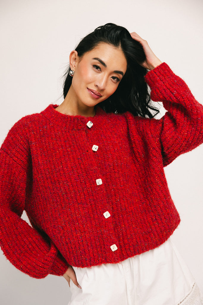 quincy cardigan // red *restocked*