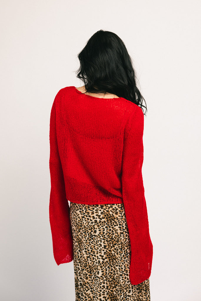 colette cami sweater // red *zoco exclusive*