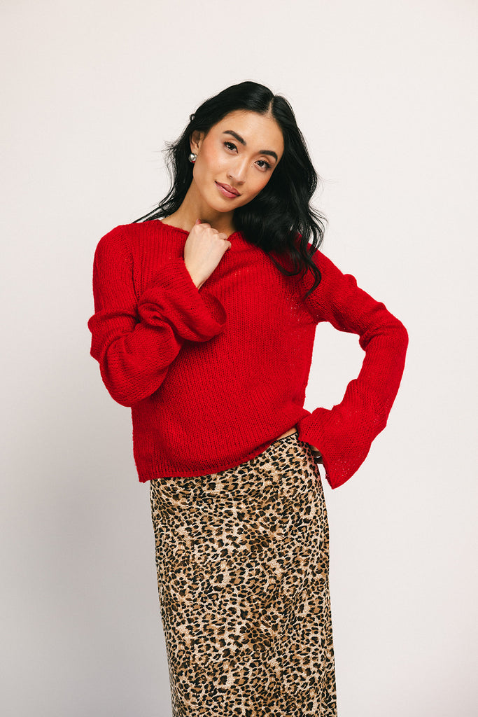 colette cami sweater // red *zoco exclusive*