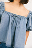 amelia puff sleeve top // denim *zoco exclusive*