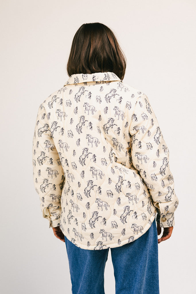 horsing around quilted jacket