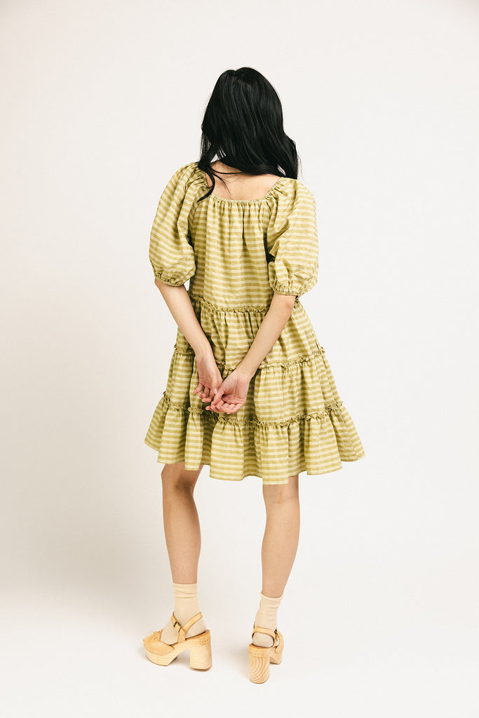 short daymaker dress // green gingham *zoco exclusive*