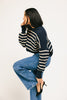 come on striped sweater // navy