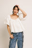 amelia puff sleeve top // white *zoco exclusive*