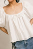 amelia puff sleeve top // white *zoco exclusive*