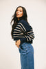 come on striped sweater // navy