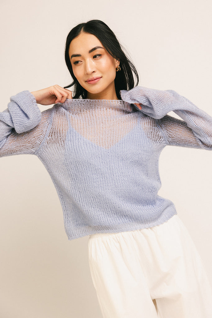 colette cami sweater // baby blue *zoco exclusive*