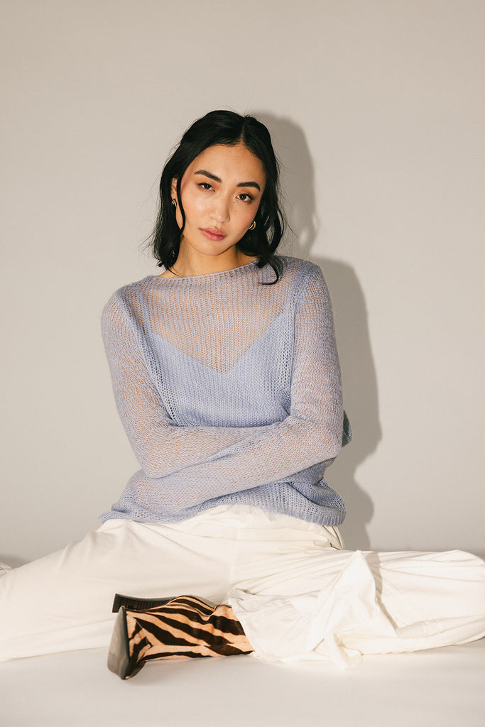 colette cami sweater // baby blue *zoco exclusive*